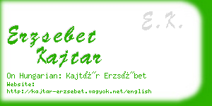 erzsebet kajtar business card